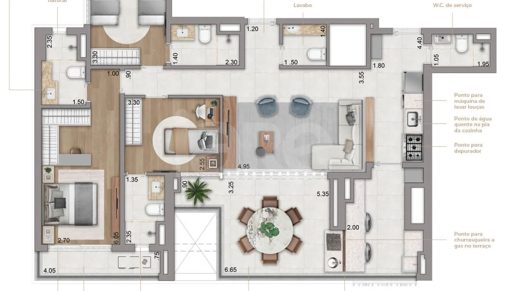 Planta — Garden 126,96 m²