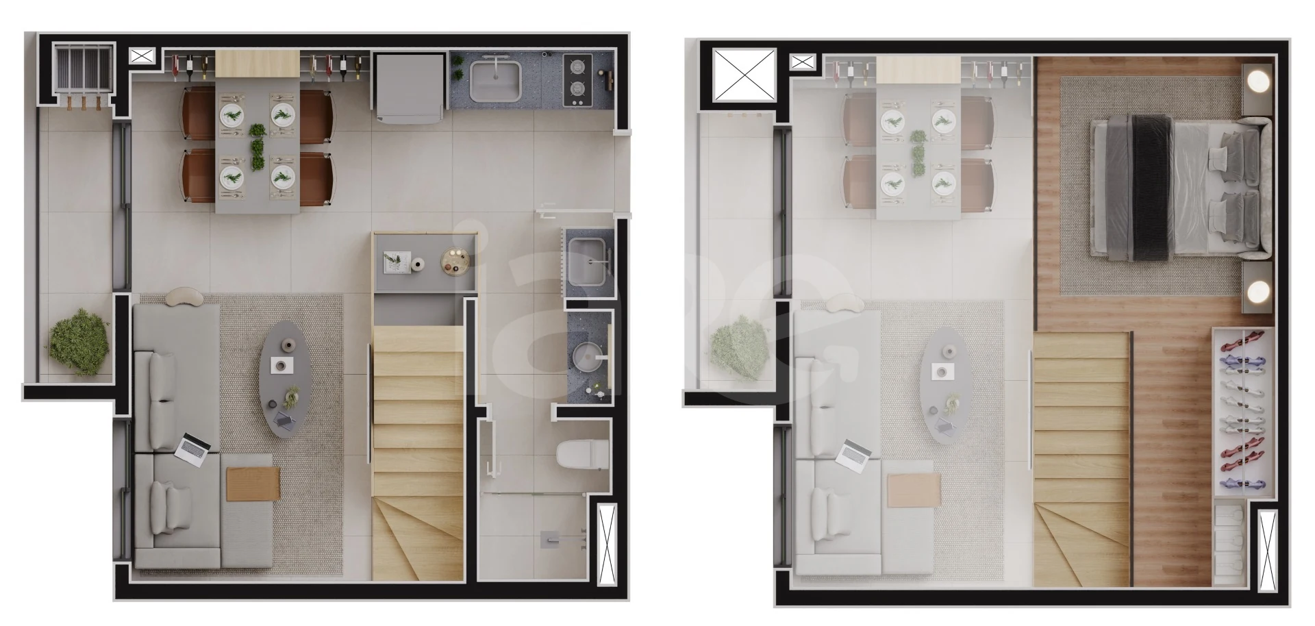 Planta — Apartamento 34,35 m²