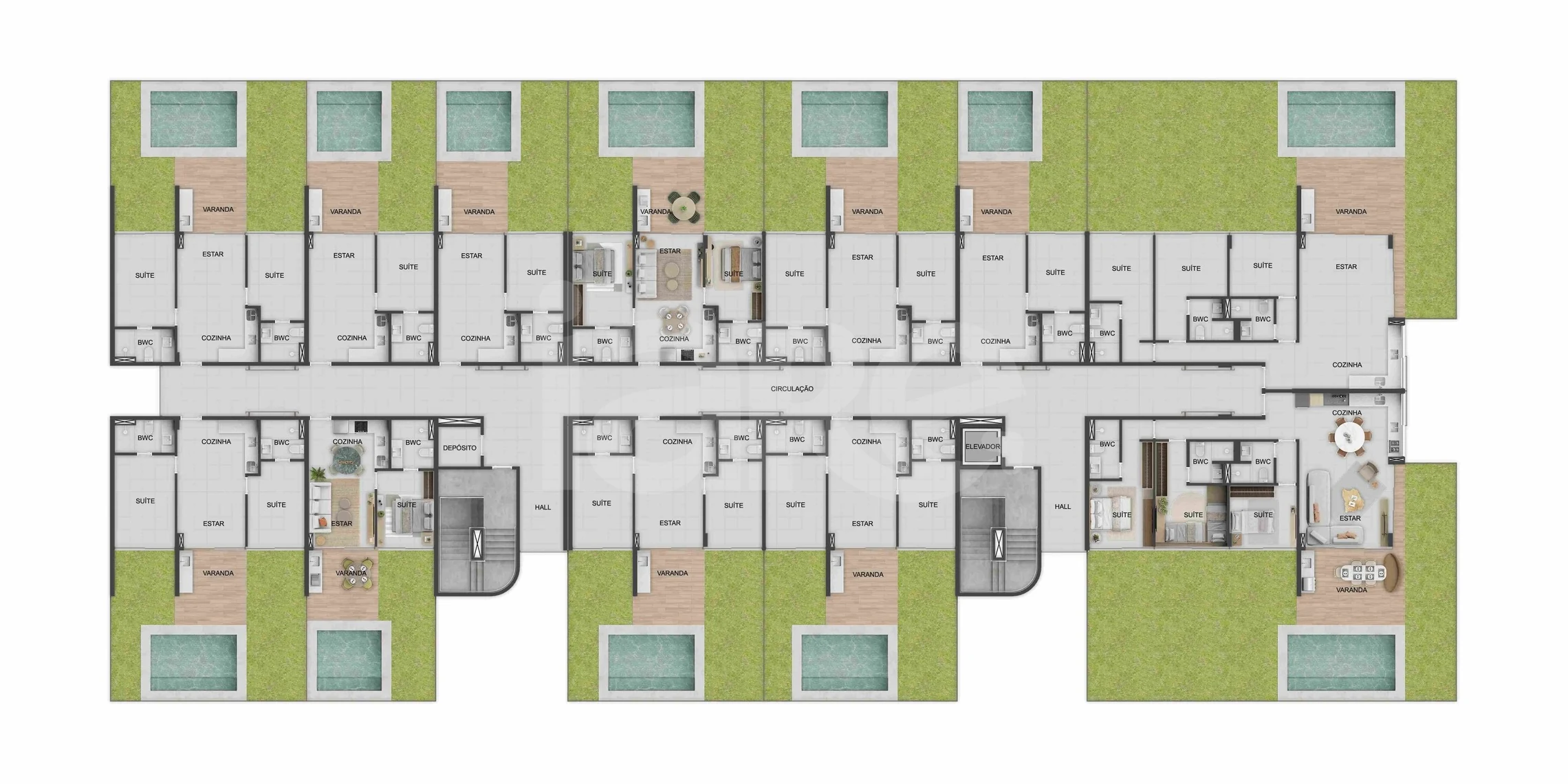 Planta — Pavimento térreo torre b