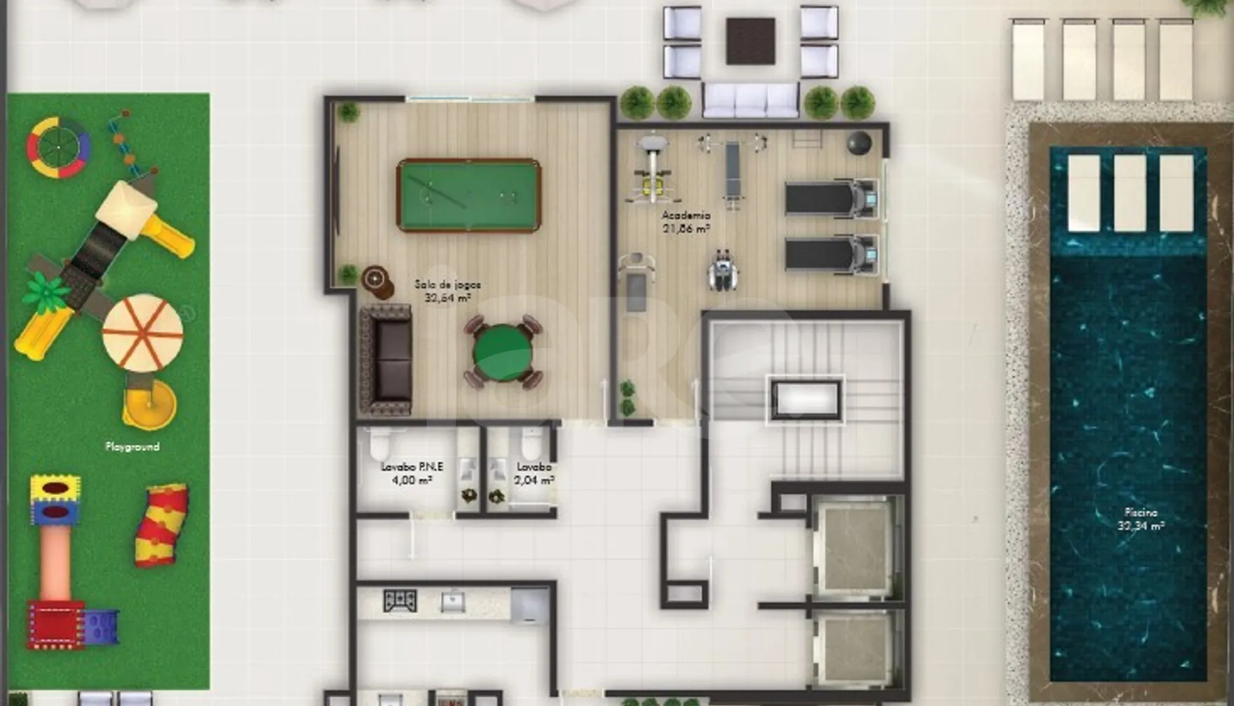 Planta — Pavimento lazer