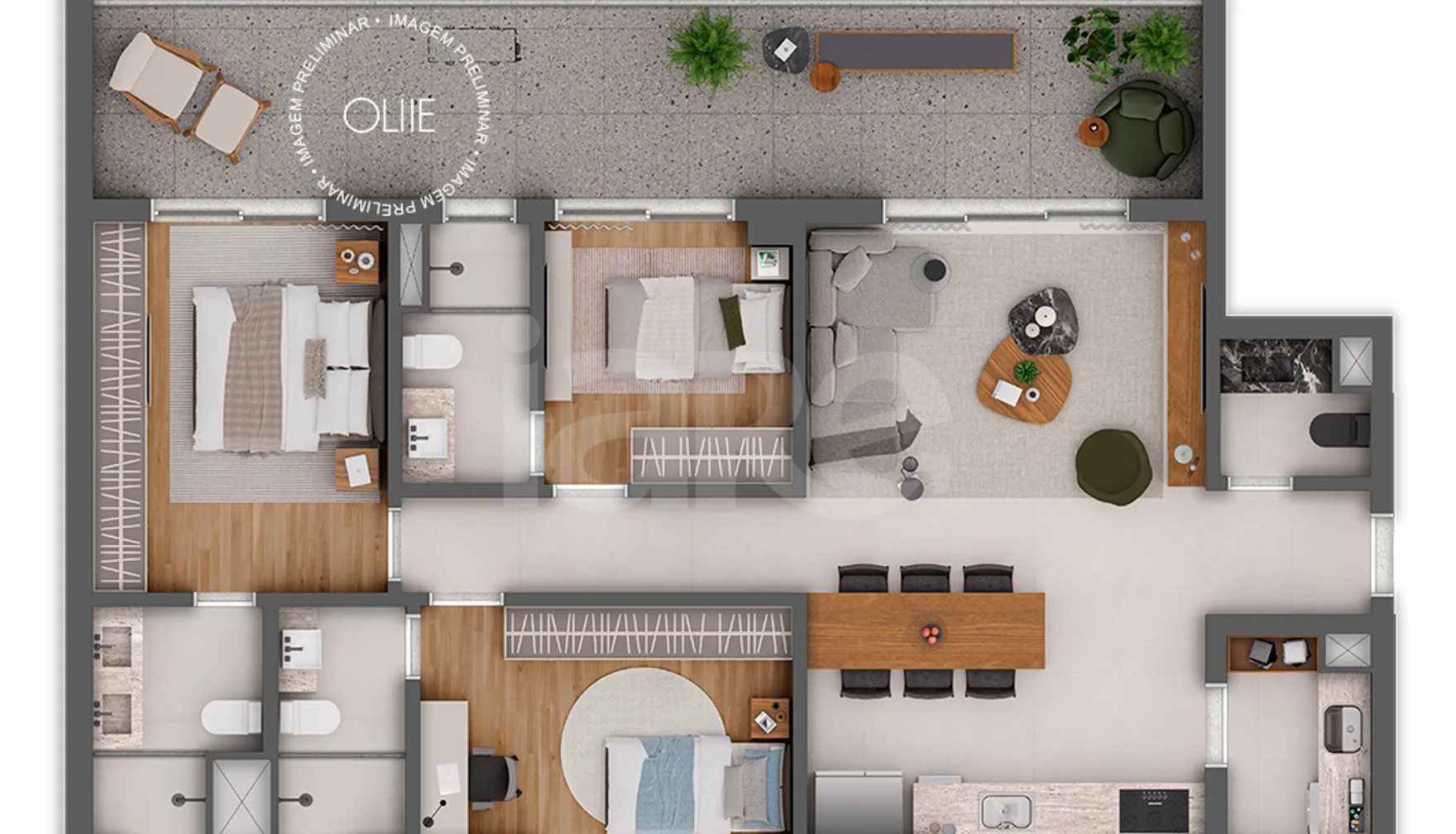 Planta — Apartamento 119,94 m²