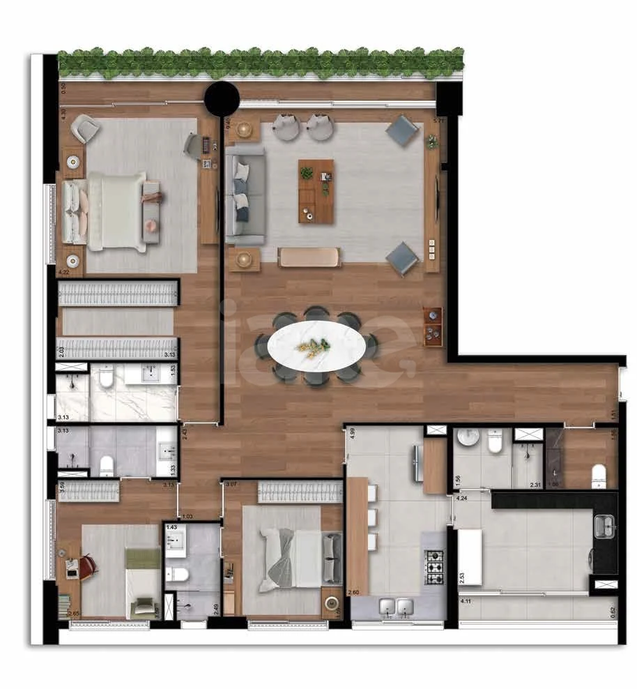 Planta — Apartamento 181,9 m²