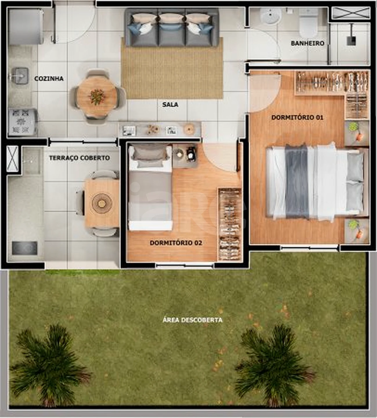 Planta — Garden 51,32 m²