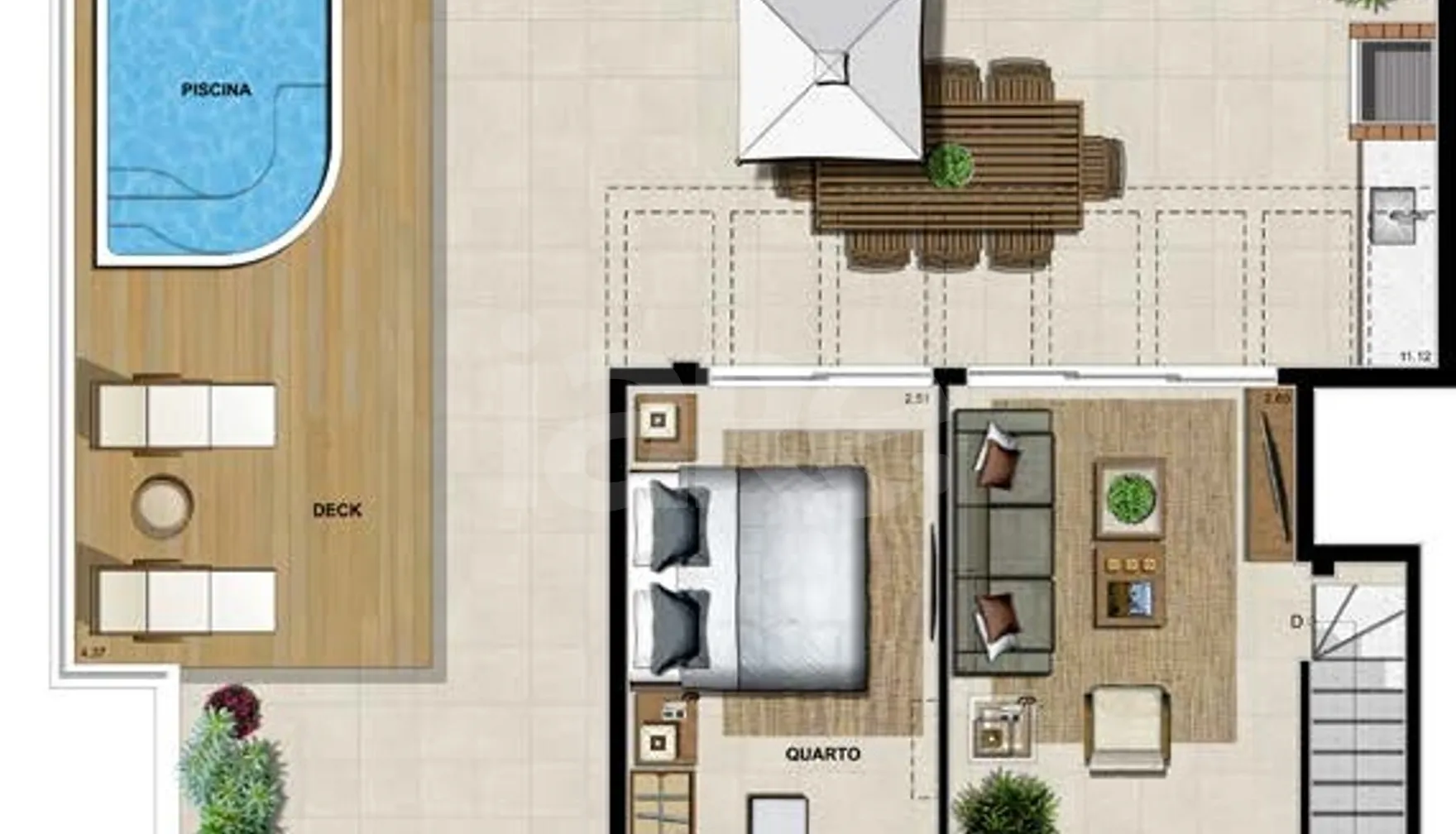 Planta — Cobertura Duplex 252,34 m²