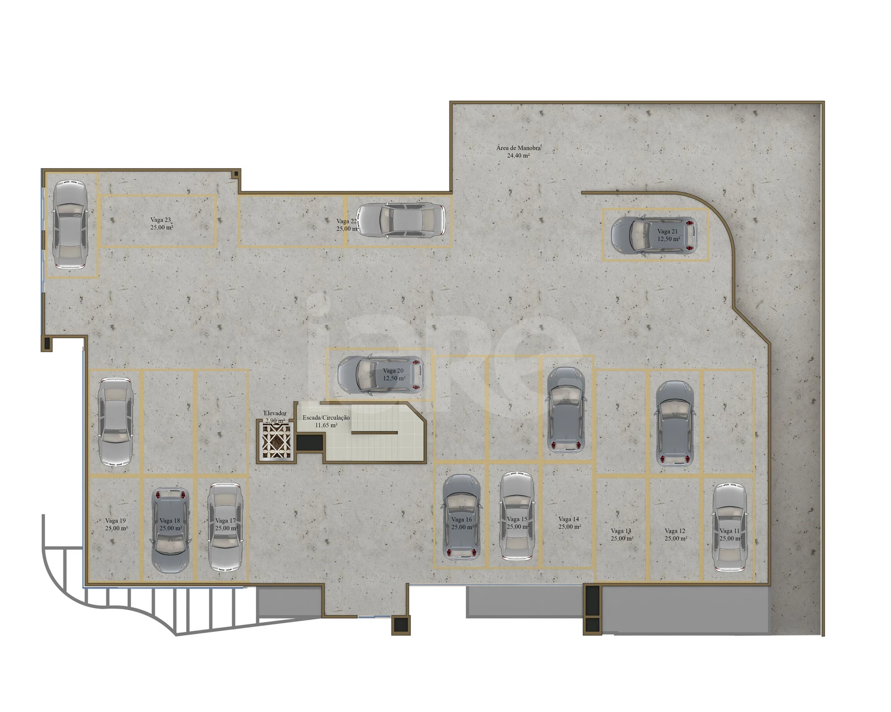 Planta — Pavimento garagem