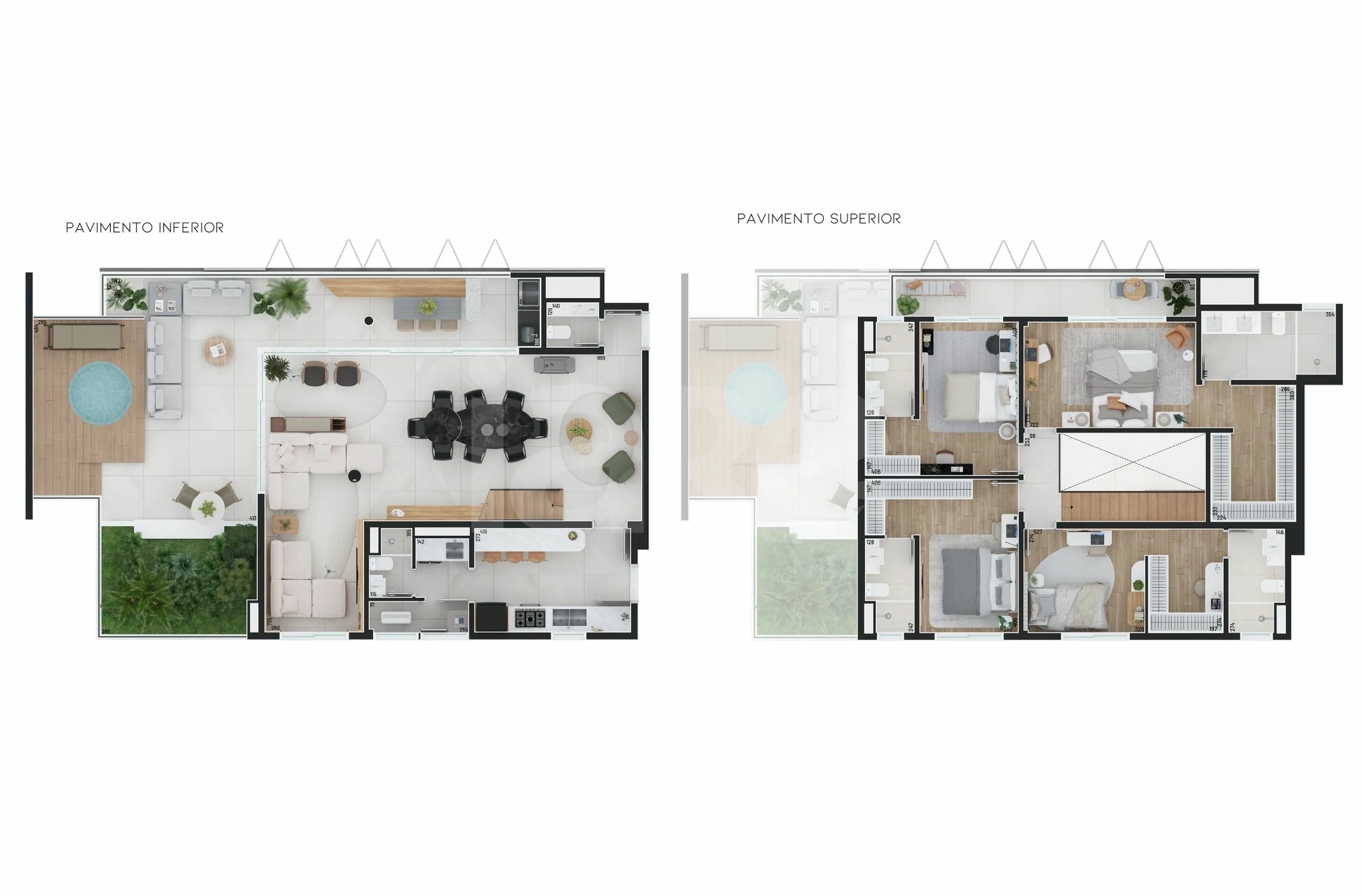 Planta — Cobertura Duplex 259,04 m²