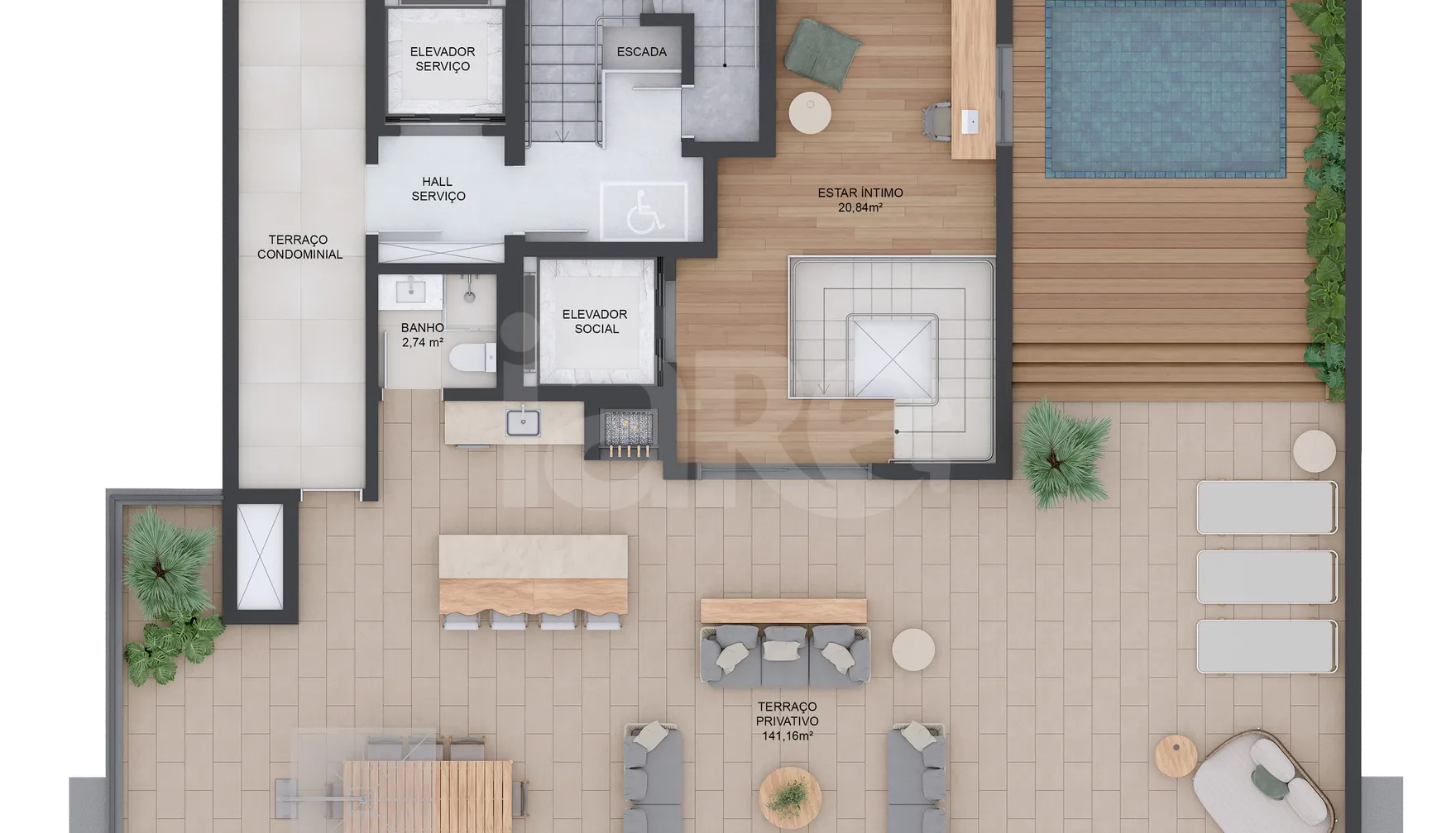 Planta — Planta Cobertura Pavimento Superior