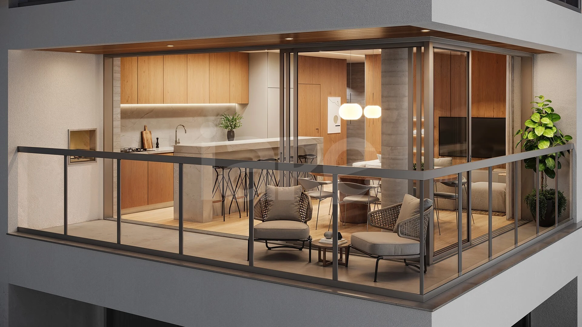 Kóra - Apartamento com 105,8 m², em Portão — foto 2