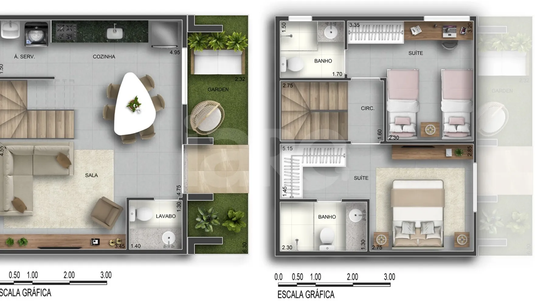 Planta — Casa em Condomínio 80,66 m²