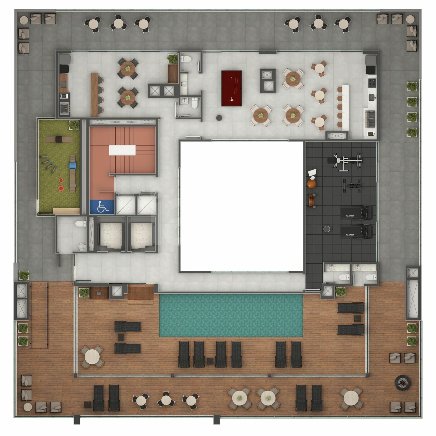 Planta — Pavimento lazer