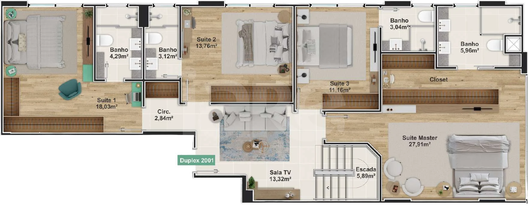 Planta — Apartamento 237,5 m²