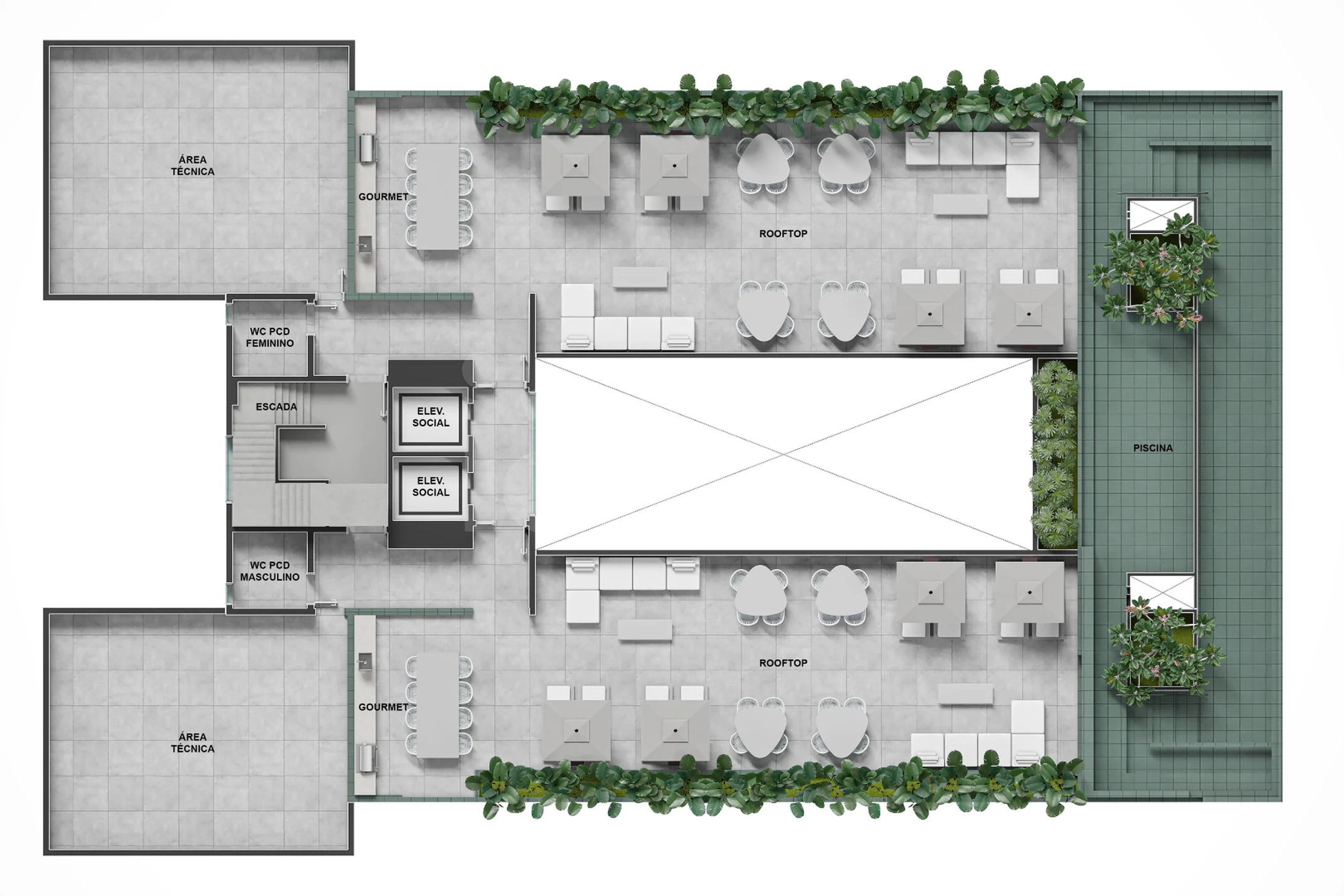 Planta — Pavimento rooftop