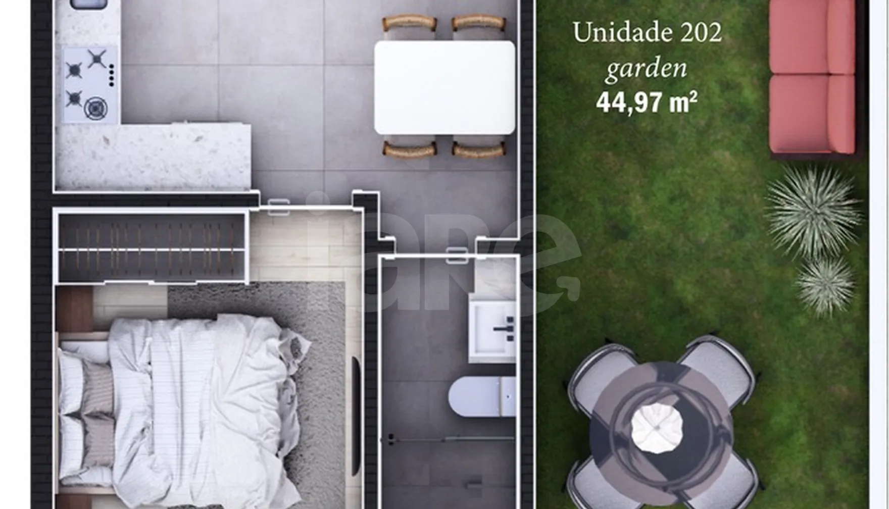 Planta — Garden 75,68 m²