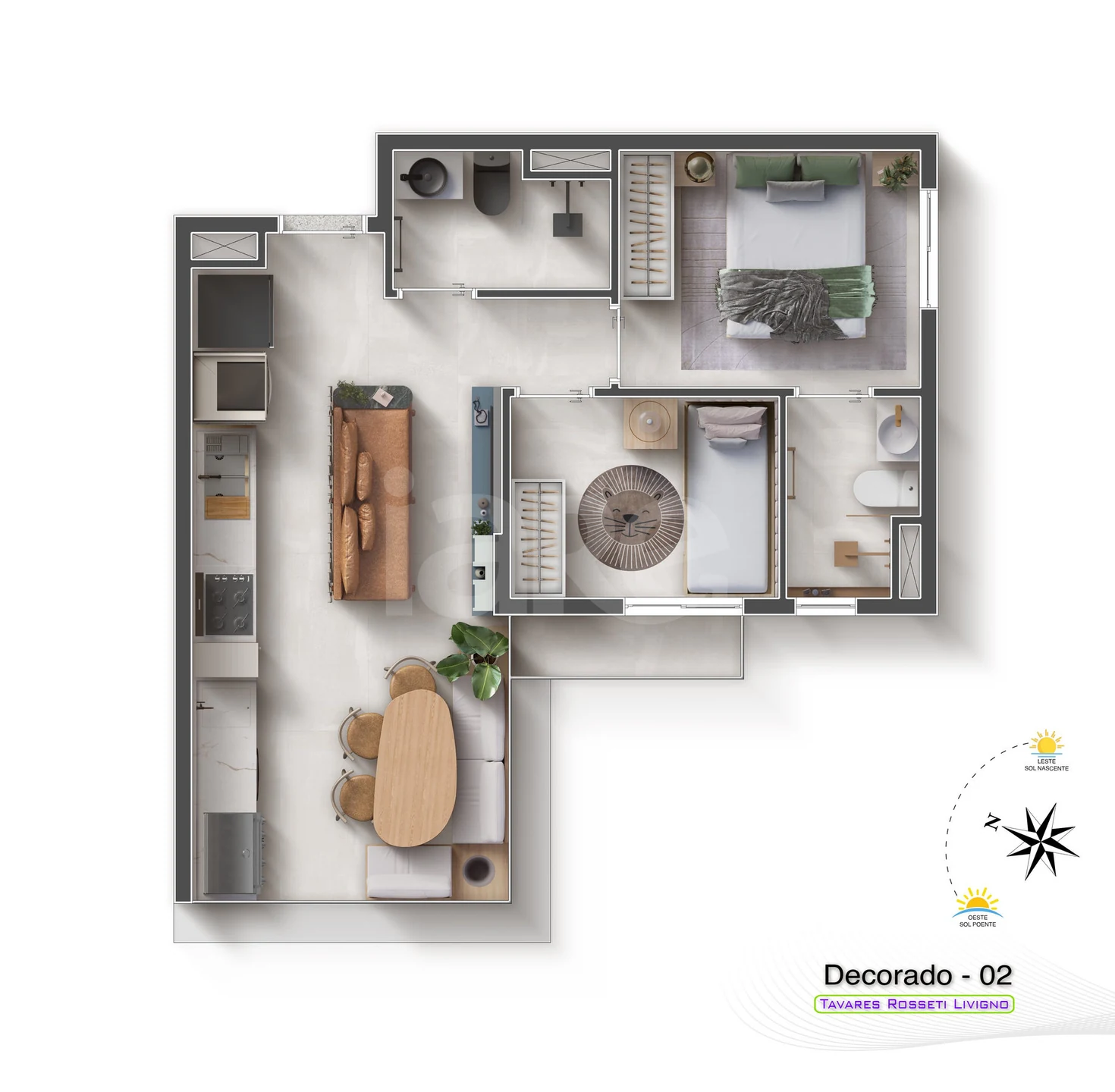 Planta — Apartamento 47 m²
