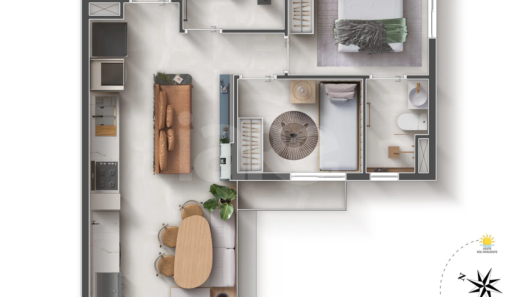 Planta — Apartamento 47 m²