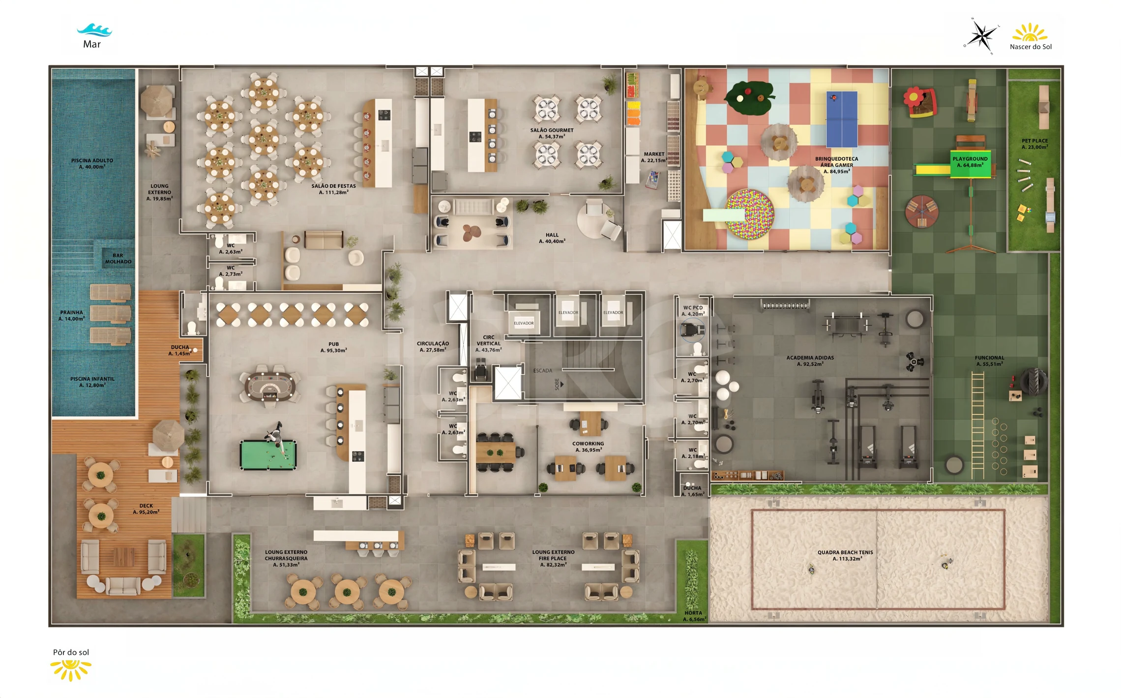 Planta — Pavimento lazer