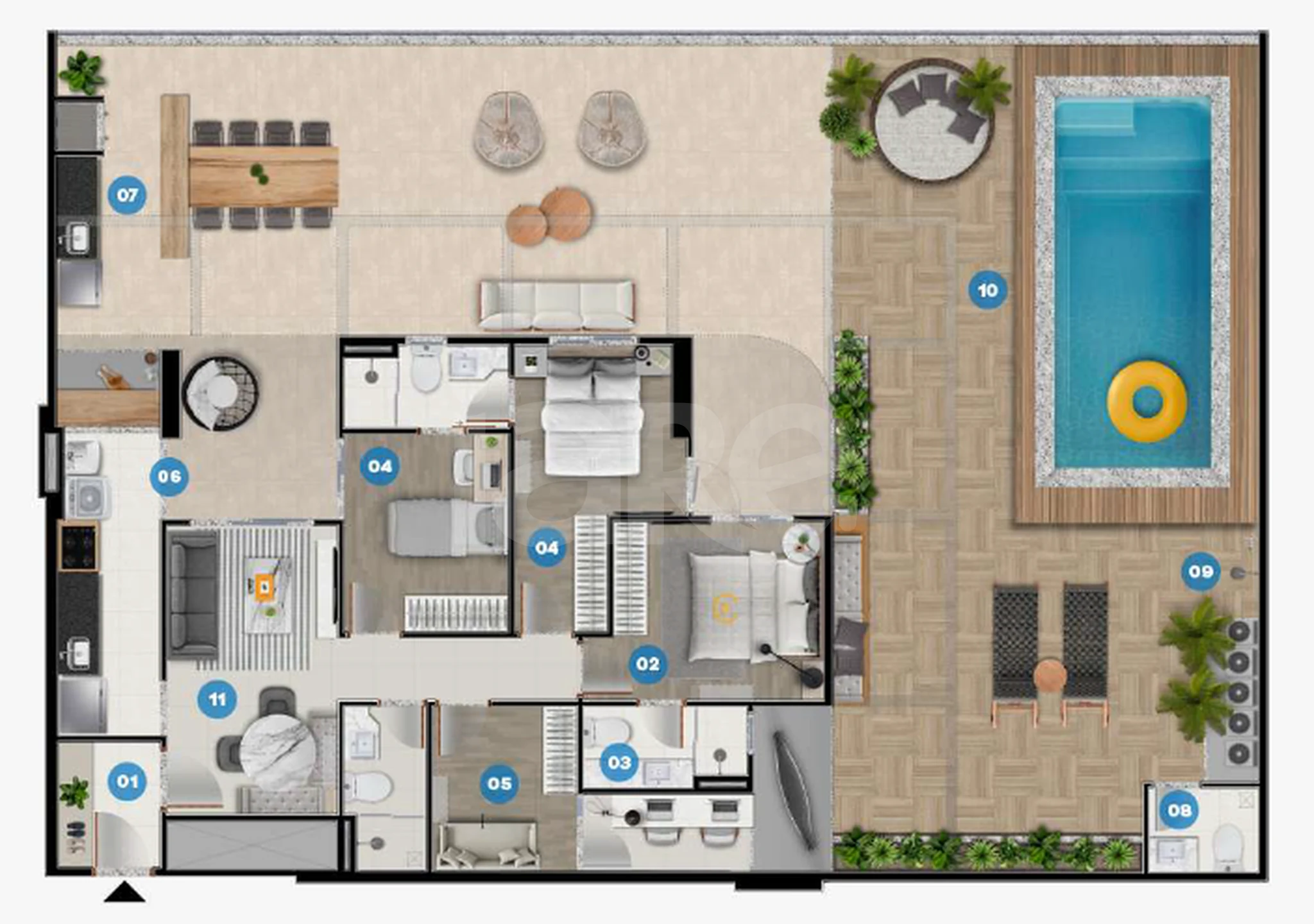 Planta — Garden 213,24 m²