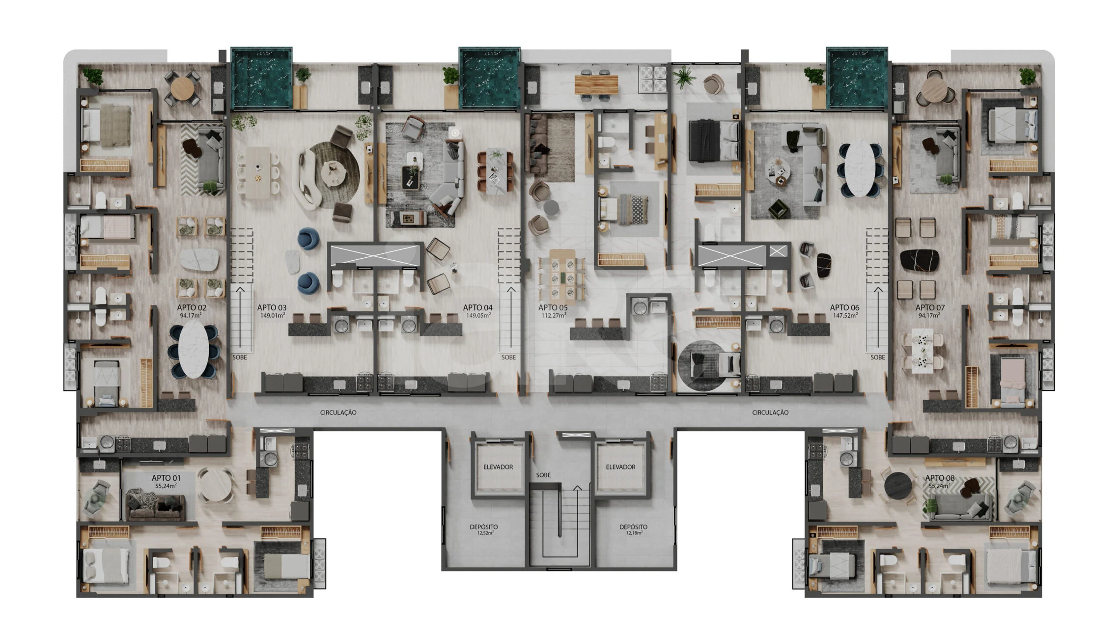 Planta — Pavimento 3
