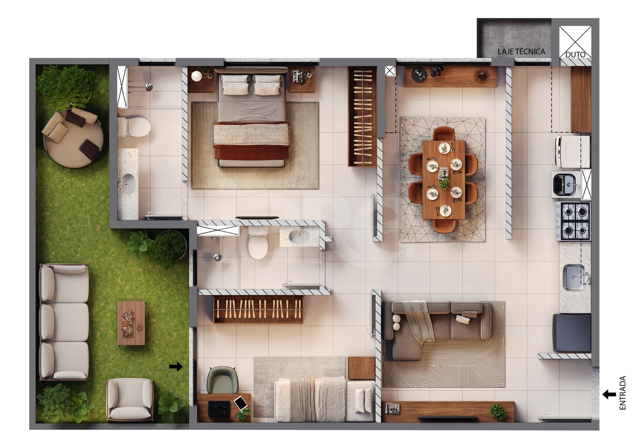 Planta — Garden 58,62 m²