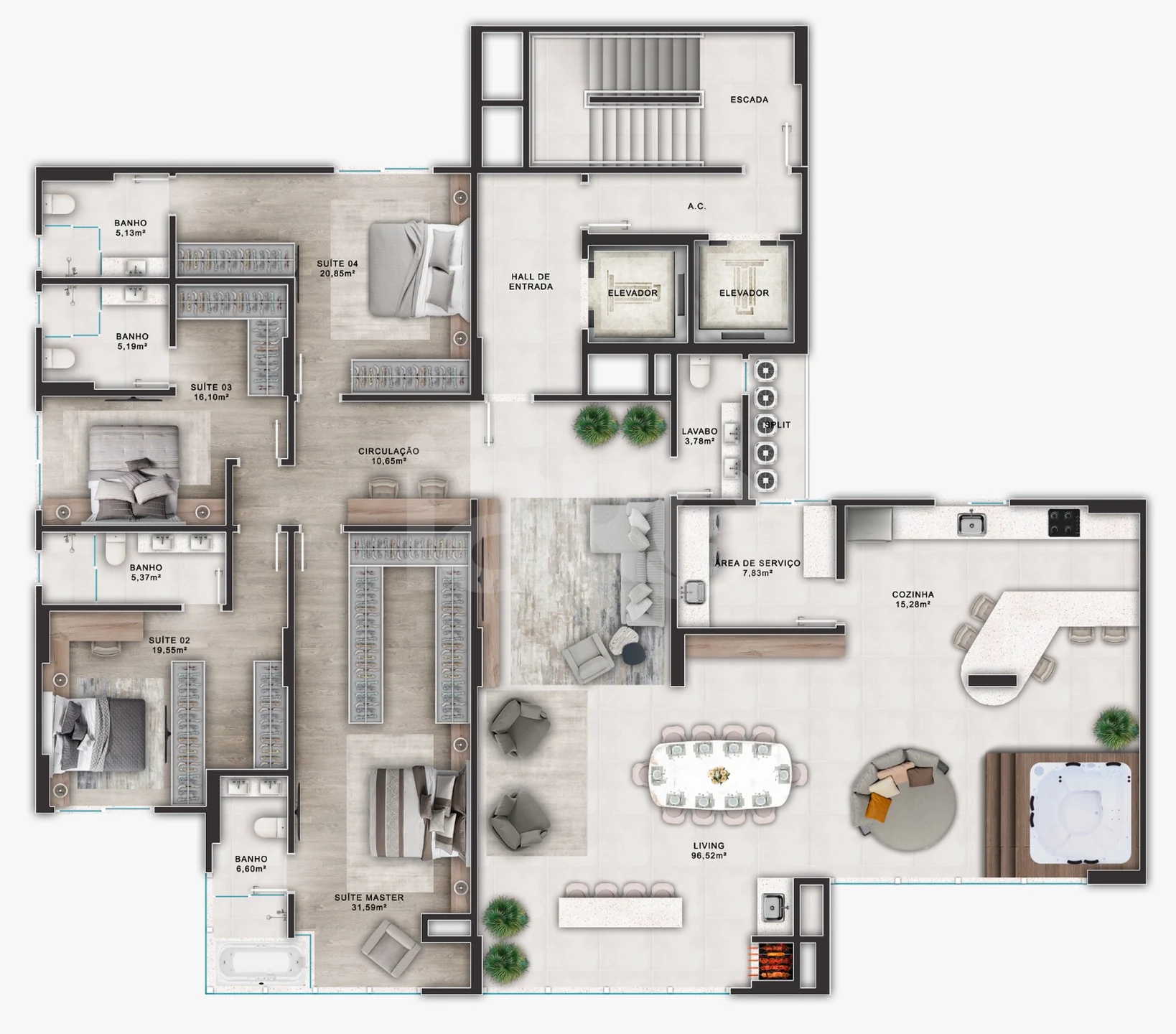 Planta — Pavimento penthouse