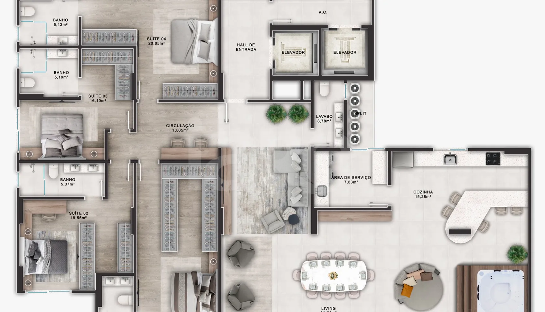 Planta — Pavimento penthouse