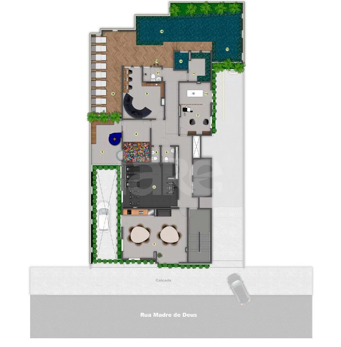 Planta — Pavimento lazer