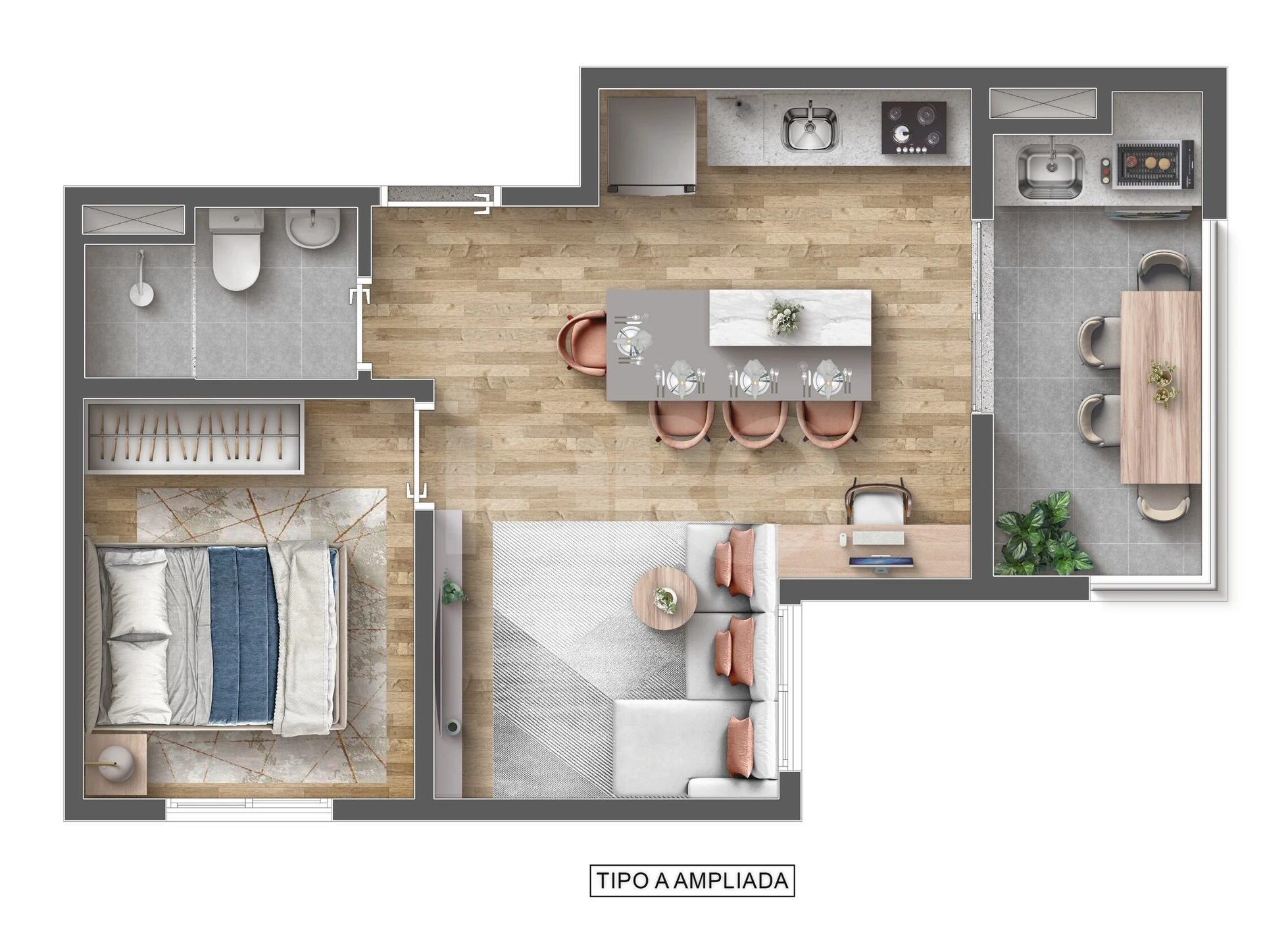 Planta — Garden 41,28 m²