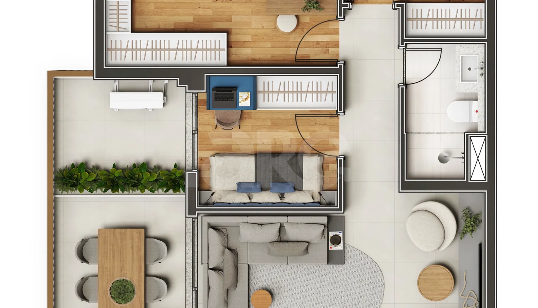 Planta — Apartamento 79 m²