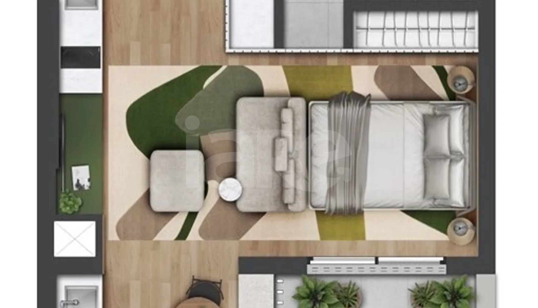 Planta — Apartamento 42,01 m²