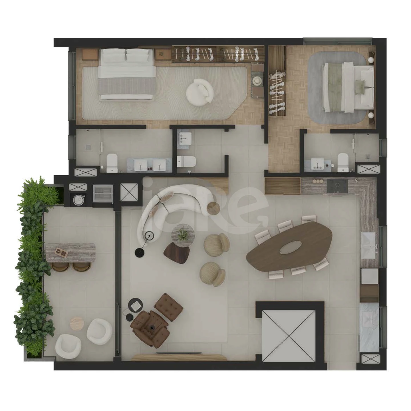 Planta — Apartamento 117,85 m²