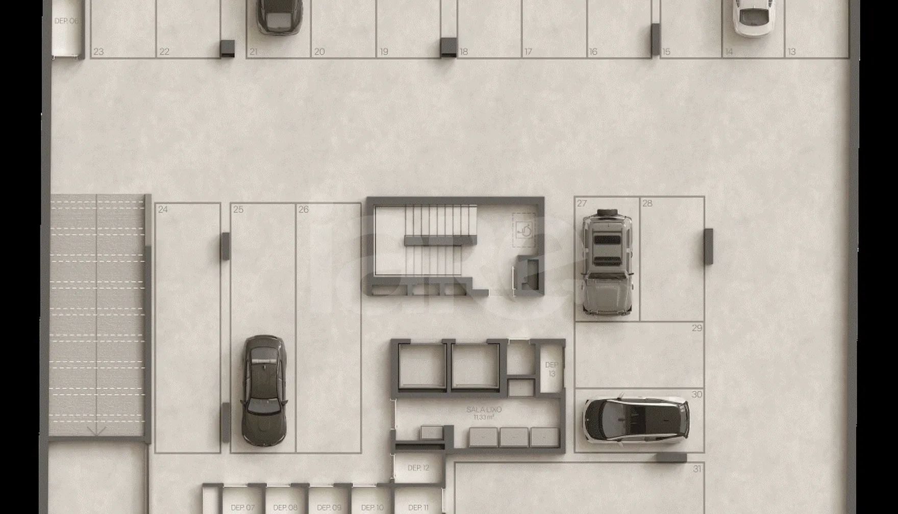 Planta — Pavimento subsolo 01