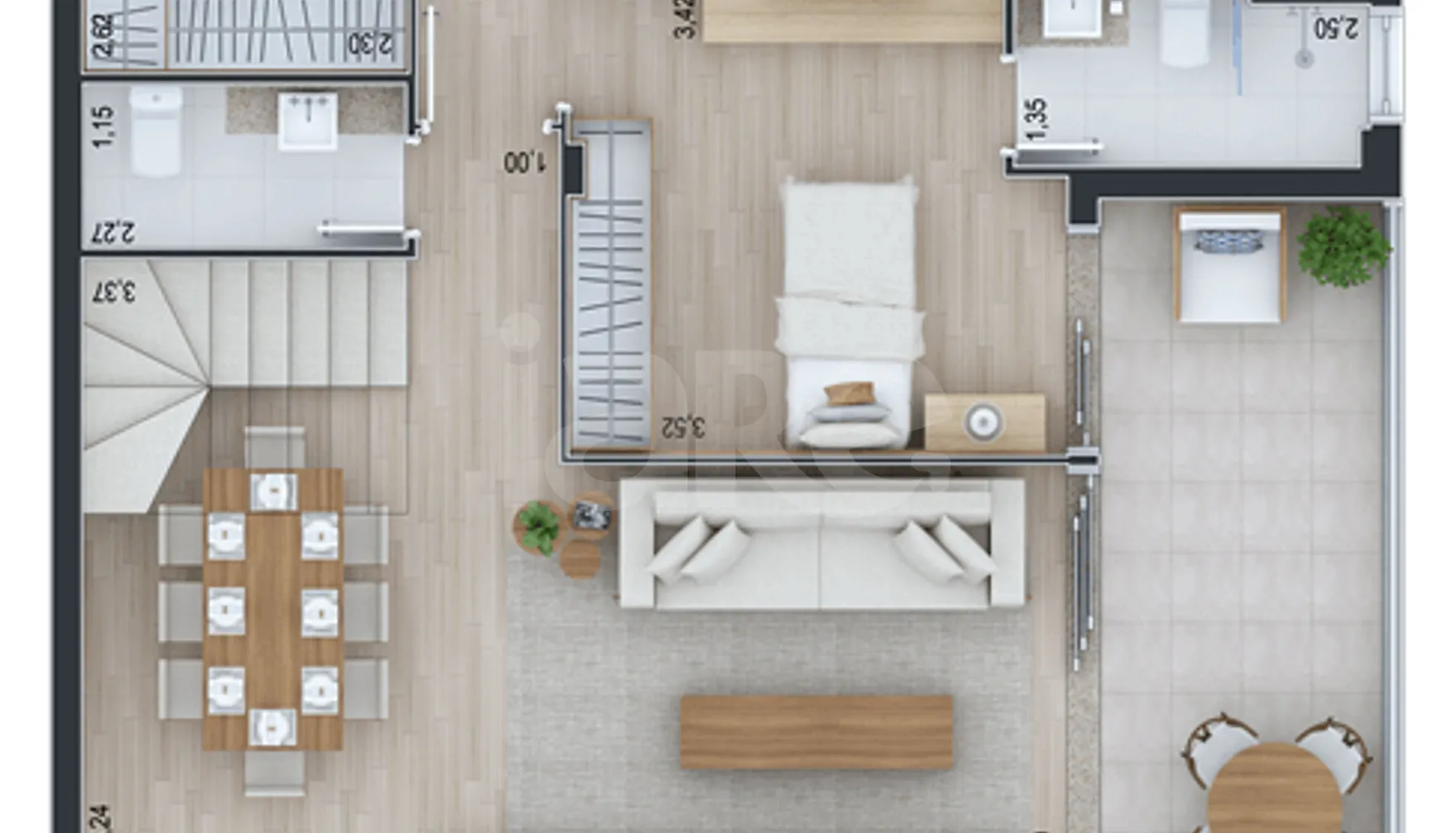 Planta — Cobertura Duplex 284,17 m²