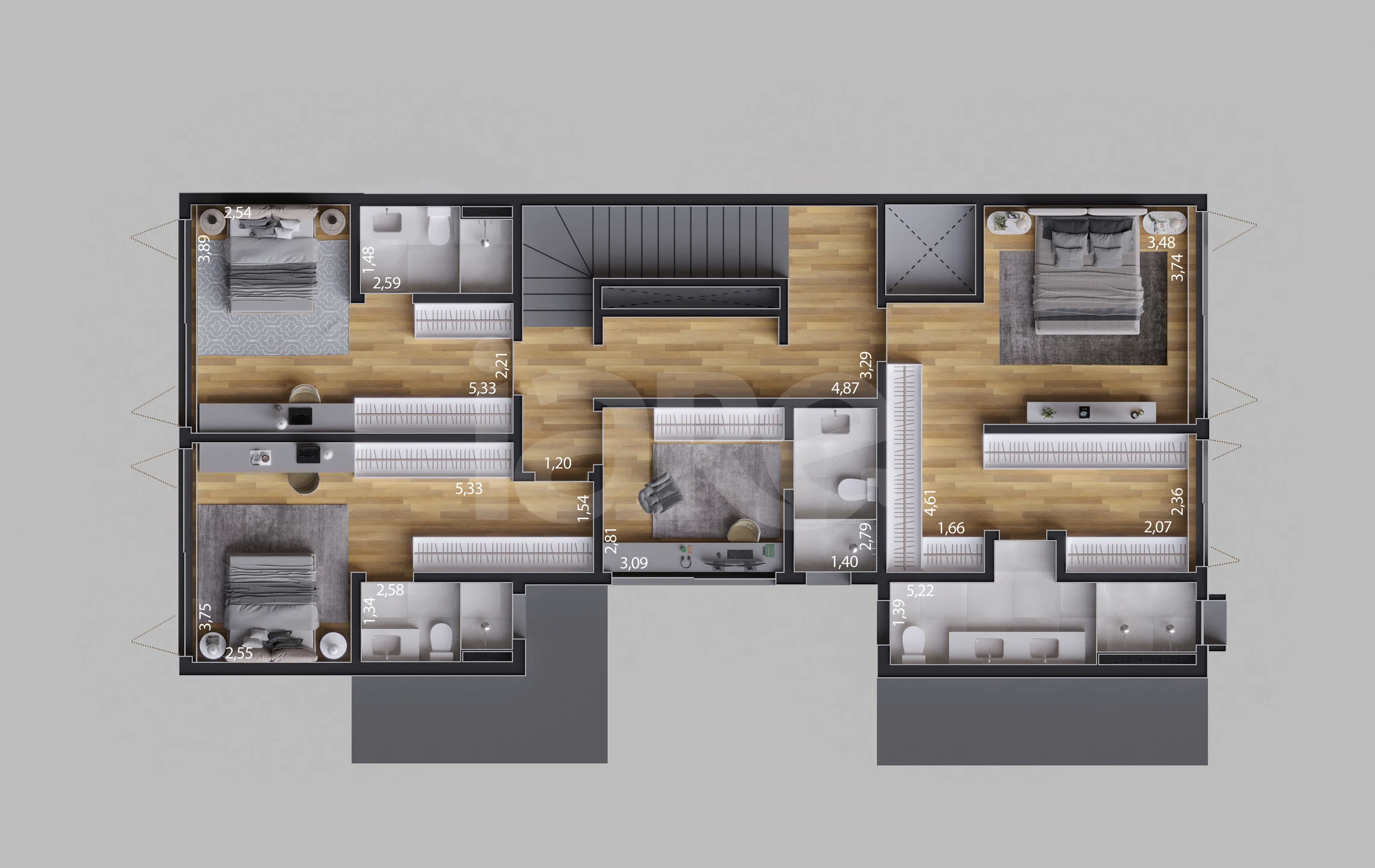 Planta — Casa em Condomínio 643,41 m²
