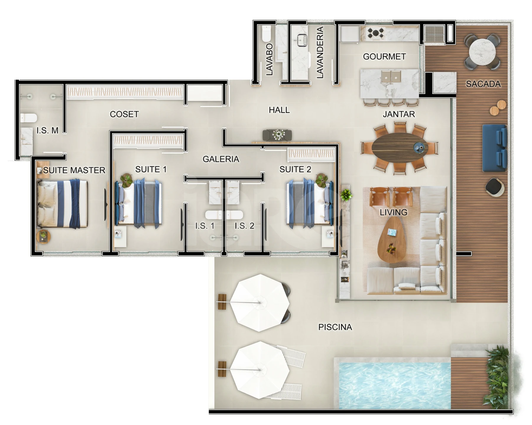 Planta — Apartamento 153,18 m²