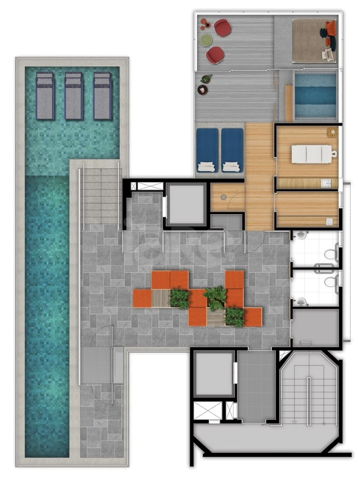 Planta — Pavimento lazer