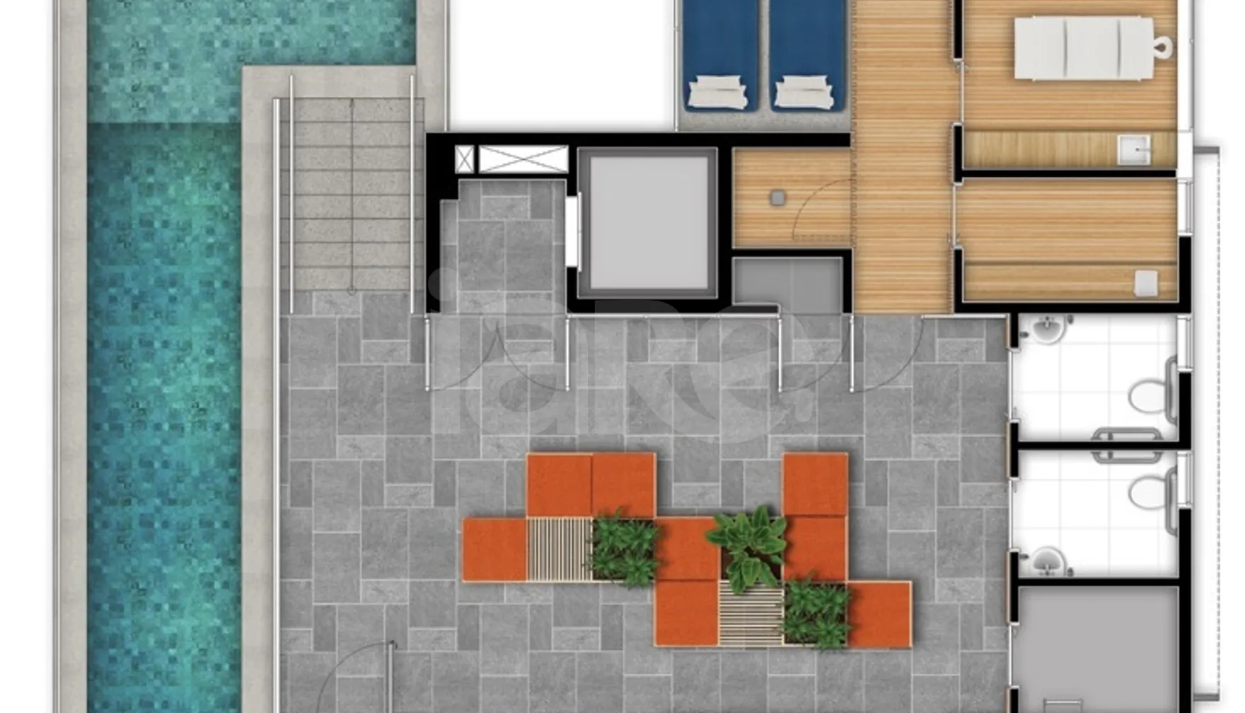 Planta — Pavimento lazer