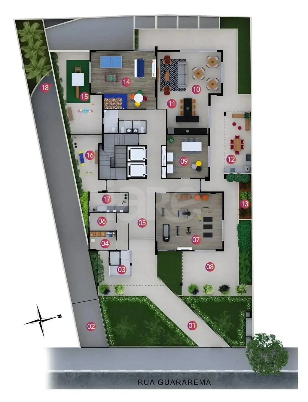 Planta — Pavimento 01 térreo