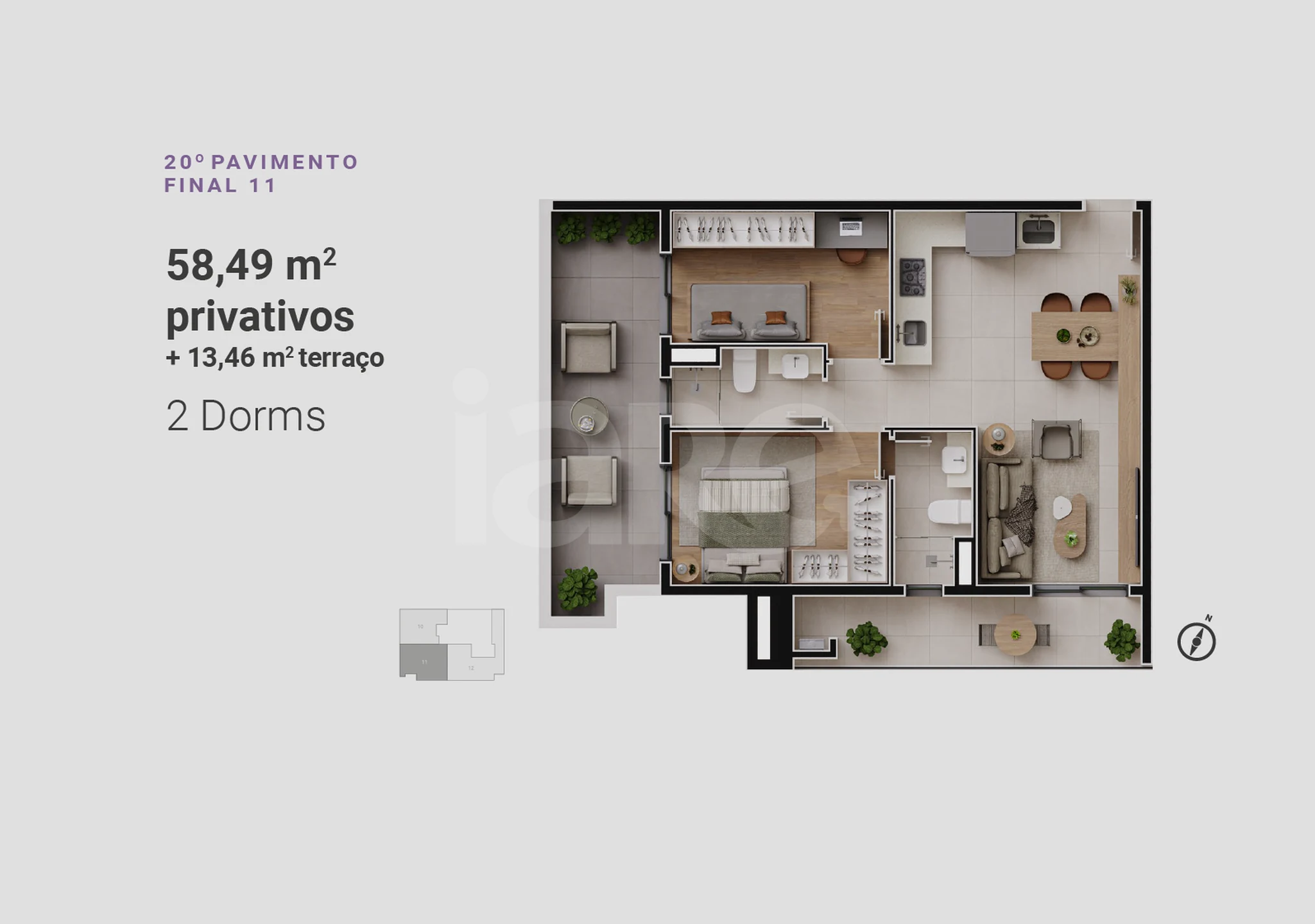 Planta — Garden 71,95 m²