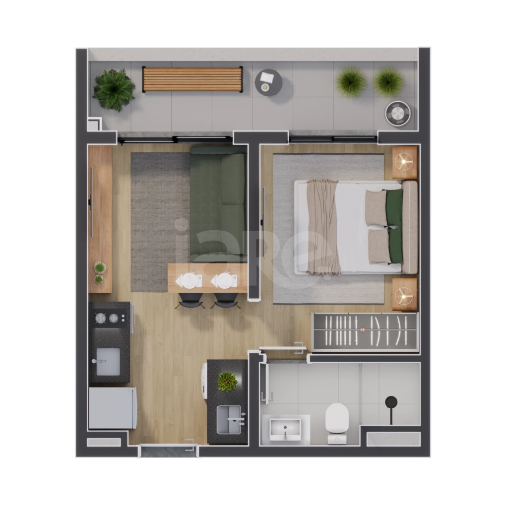 Planta — Apartamento 30,92 m²