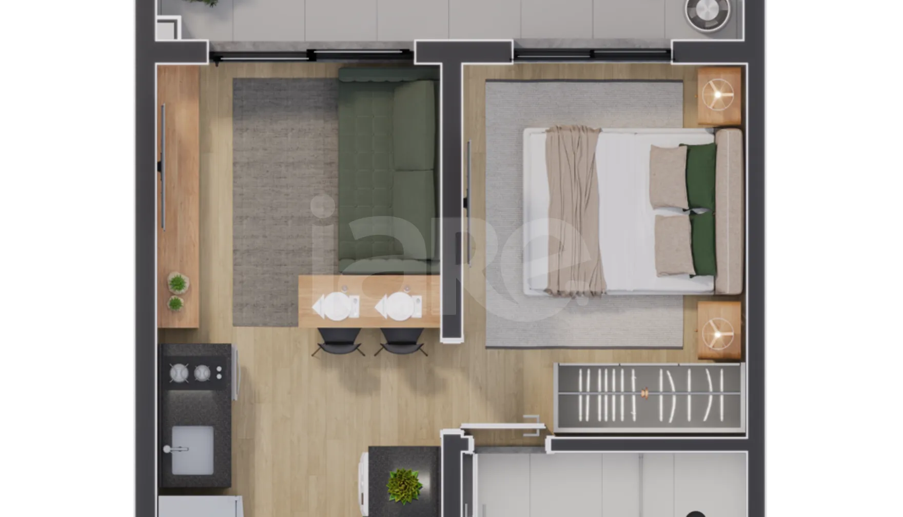 Planta — Apartamento 30,92 m²