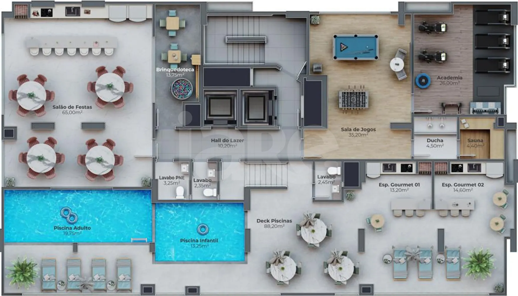 Planta — Pavimento lazer