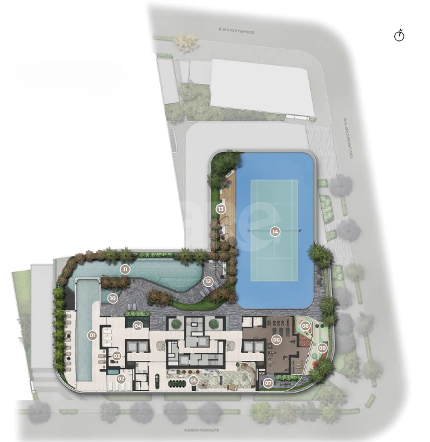 Planta — Pavimento lazer
