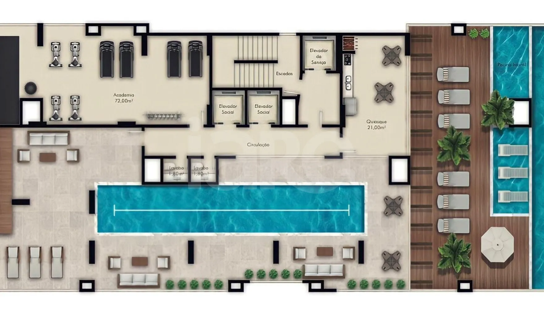Planta — Pavimento lazer 2