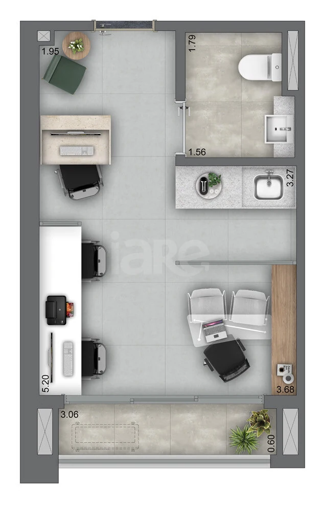Planta — Sala 25 m²