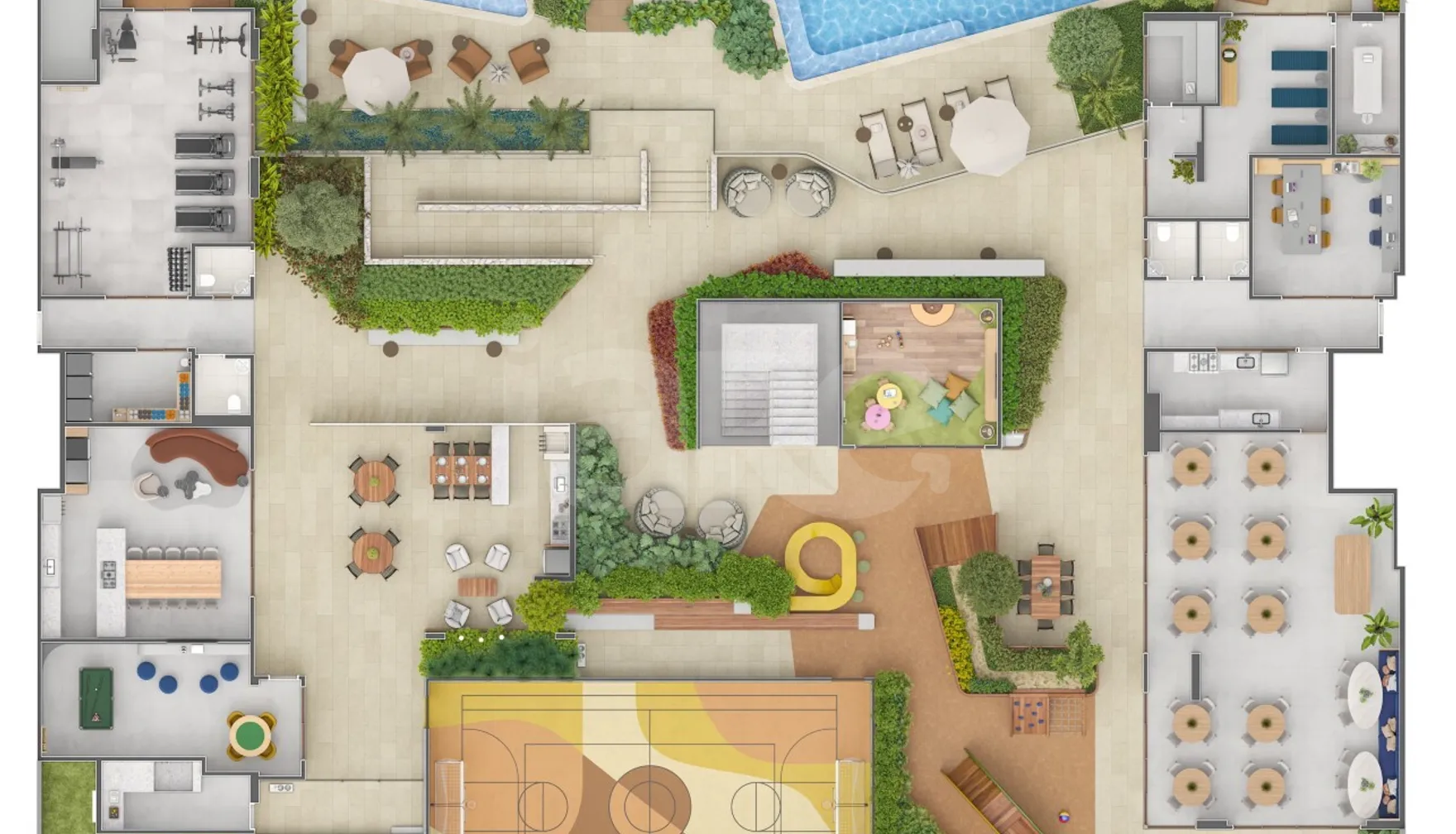 Planta — Pavimento lazer