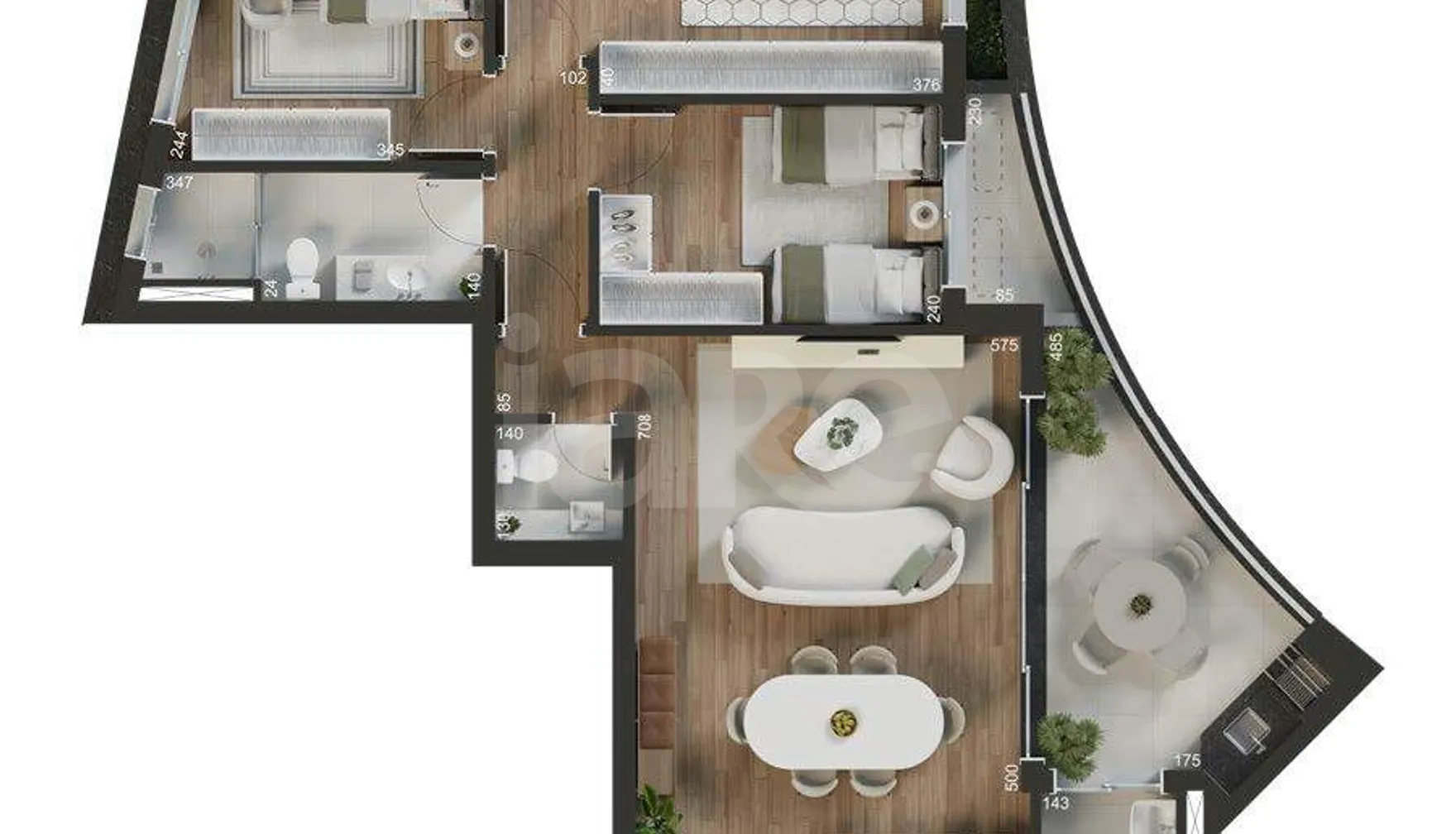 Planta — Garden 101,23 m²