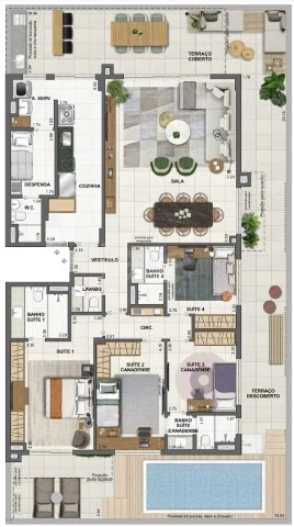 Planta — Garden 227,82 m²