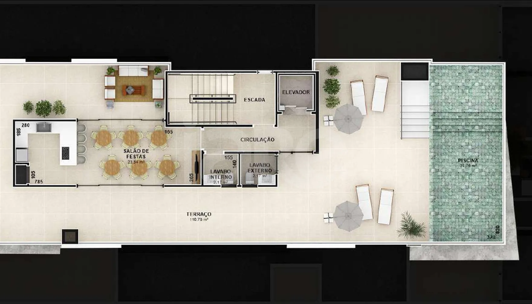 Planta — Pavimento rooftop