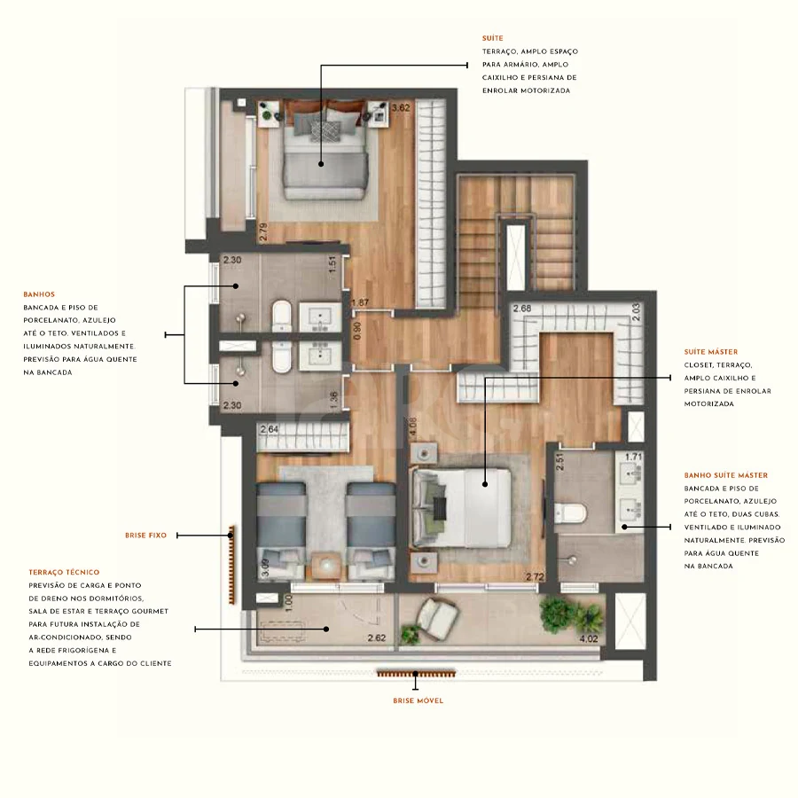 Planta — Garden 200,8 m²