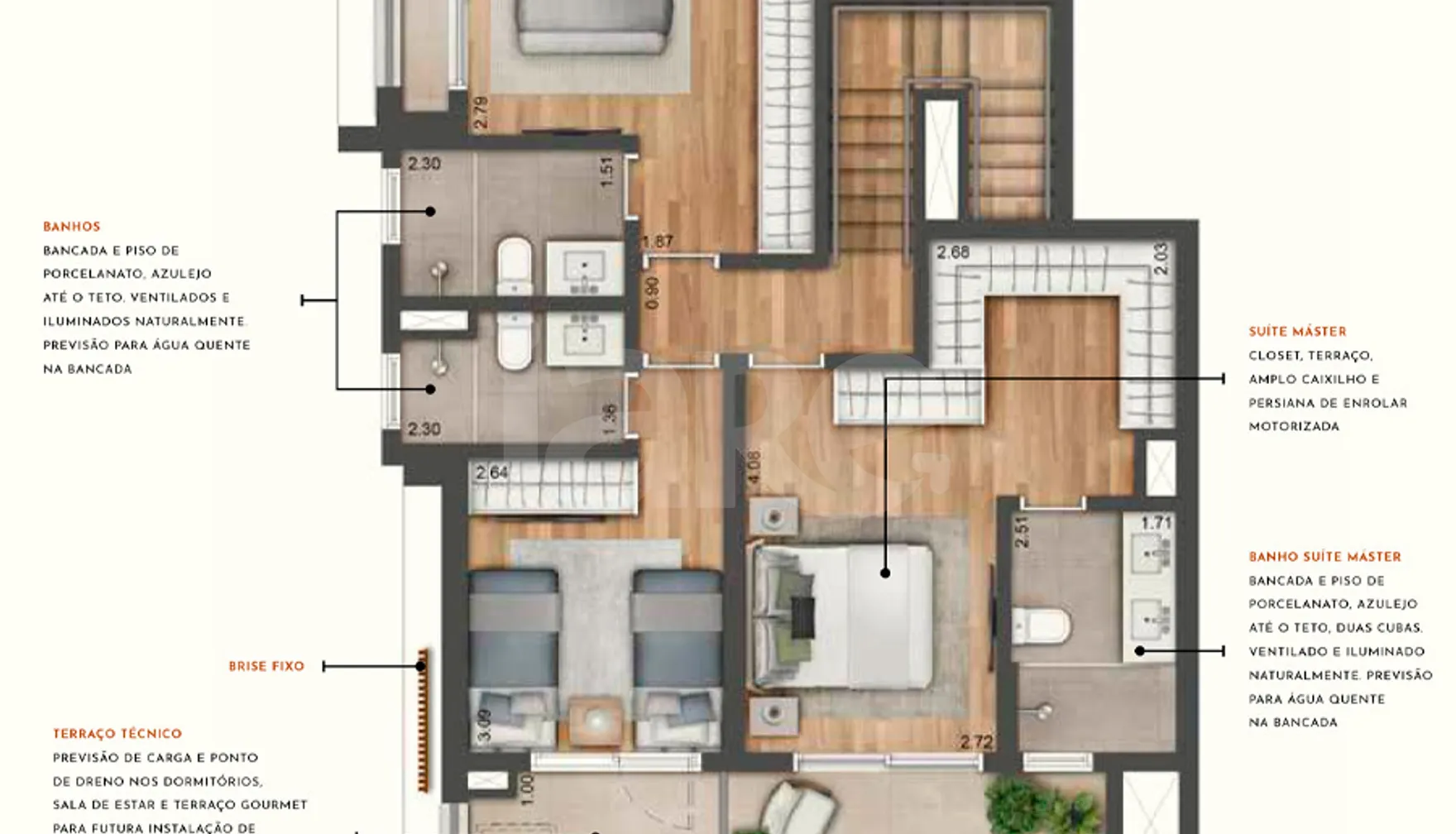 Planta — Garden 200,8 m²